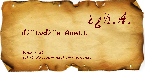 Ötvös Anett névjegykártya