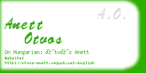 anett otvos business card